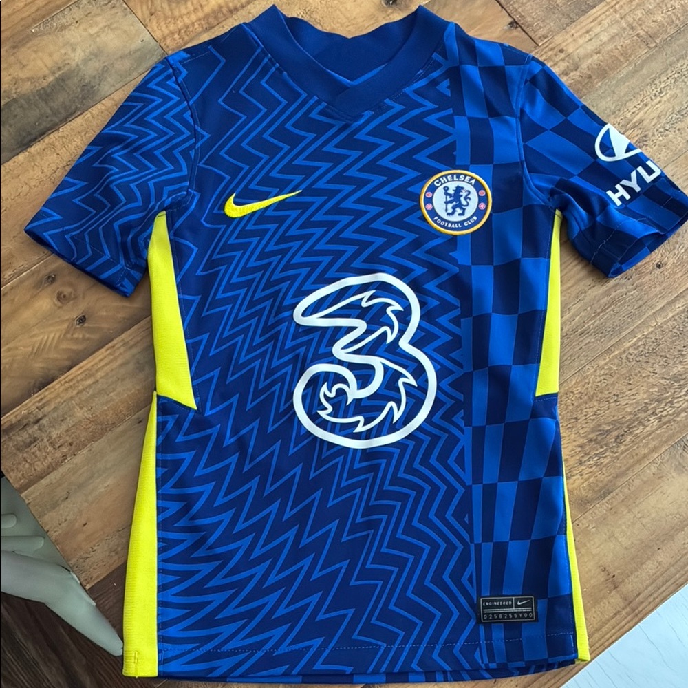 Nike Blue and Yellow Short Sleeve Tee Dynamic Design